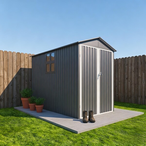 Motorcycle Outdoor Storage Shed With Window ,without tracks and
